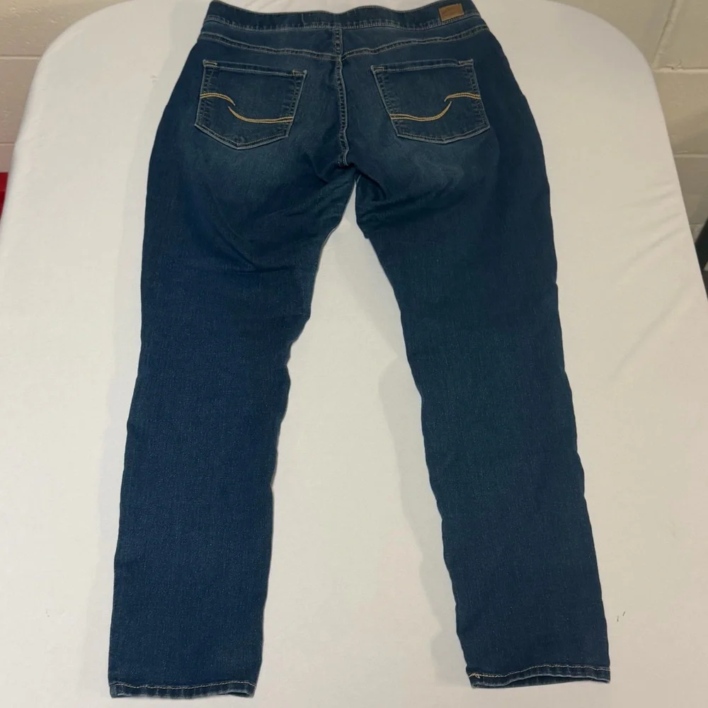 Levi’s Signature Gold Dark Blue Pull On-Skinny Jeans-Mid Rise-Shaping-Size 12L - Picture 2 of 14